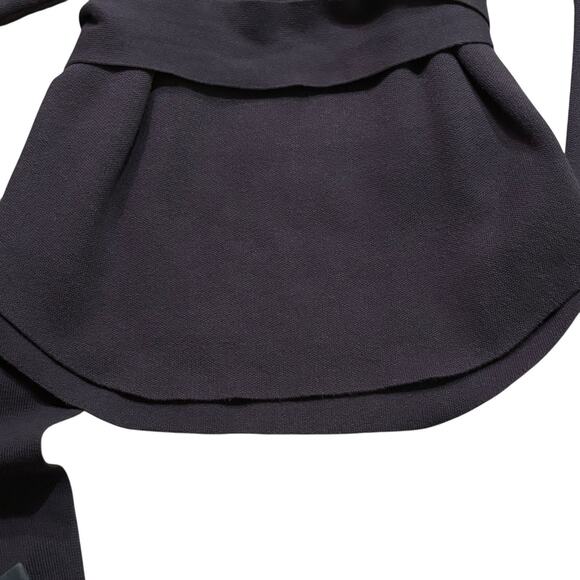 Modern Citizen Nara Tie Front Knit Wrap Curved Hem Sweater Charcoal Gray • 1X - Picture 5 of 9